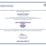"Zertifikat Arthroskopeur" der Gesellschaft für Arthroskopie und Gelenkchirurgie (AGA)